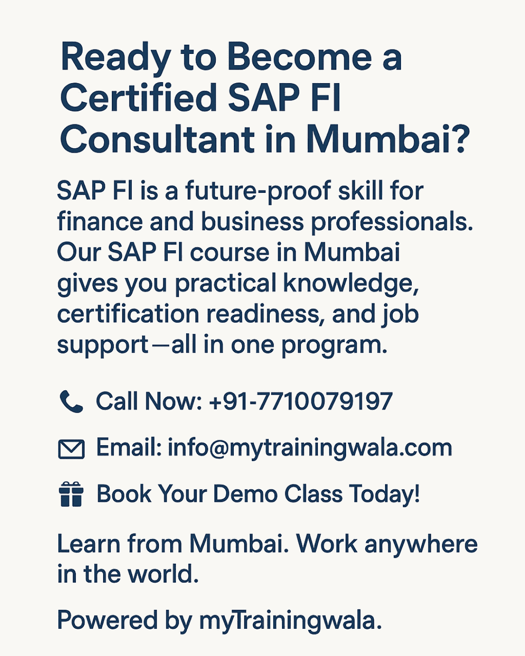 Ready to Become a Certified SAP FI Consultant in Mumbai